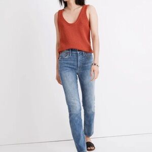 Madewell the perfect vintage Straight-Leg silver Wash denim jeans